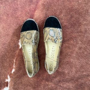 Faux Snakeskin espadrilles